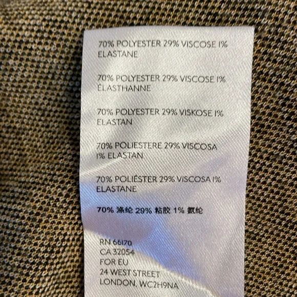 Urban outfitters cara high waist knit houndstooth slip-on pants yellow medium - Picture 7 of 7